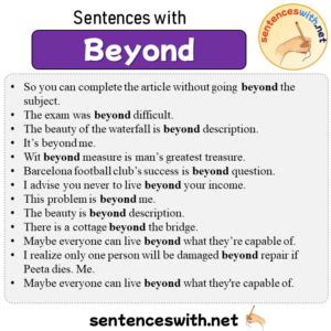 beyond in English .